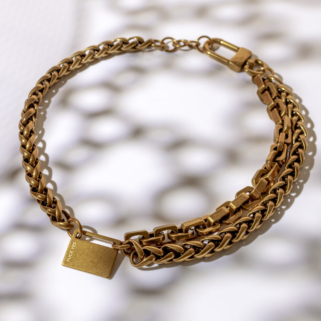 3-in-1 Boundaries Necklace (24k old gold)