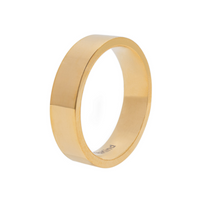 plain gold 18k stacker ring, plain band