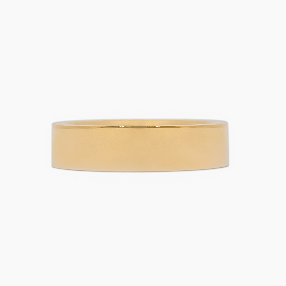 plain gold 18k stacker ring, plain band