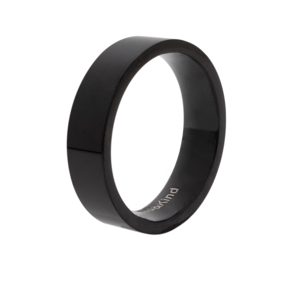 Plain black wedding on sale band