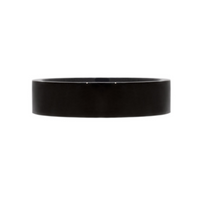 black plain band, black ring, black stacker ring