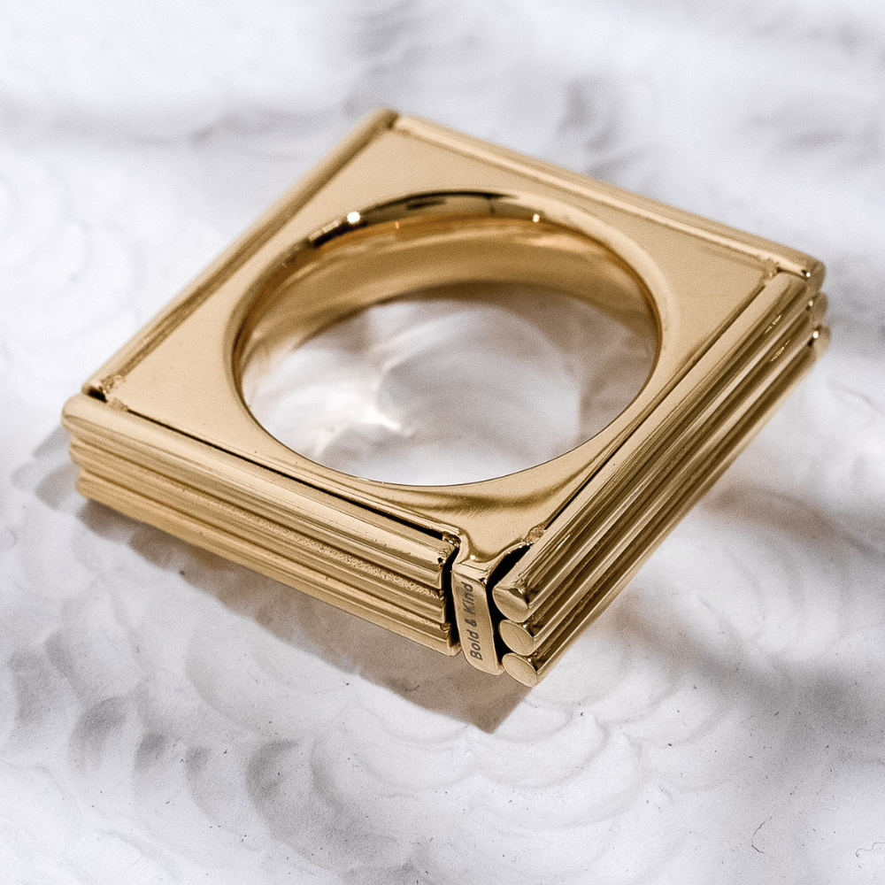 18k gold plated ring, mindfulness practice, anxiety management, whole self ring