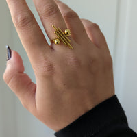 18k gold plated balance ring_affirmations as jewelry