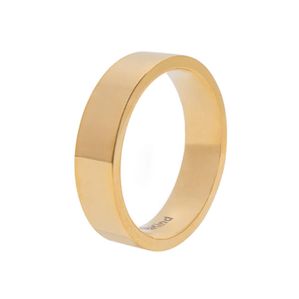 plain gold 18k stacker ring, plain band