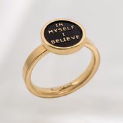 18k gold plated ring, mindfulness practice, anxiety management ring, daily ritual